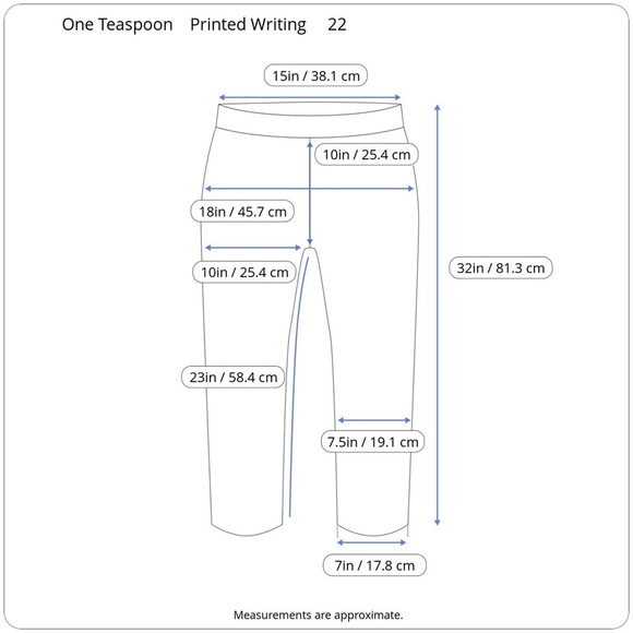 One Teaspoon Graffiti High Rise Straight Leg Cropped Raw Hem Jeans 22 XXS 00 - Picture 16 of 17